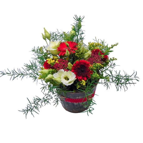Bouquet di fiori con Gerbere e Lisiantus